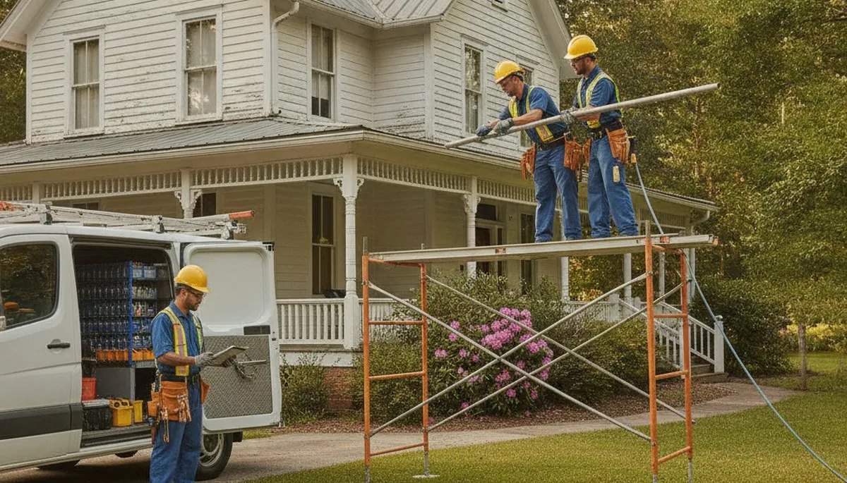 Greenville, NC plumber repairing a residential pipe for a plumbing service call