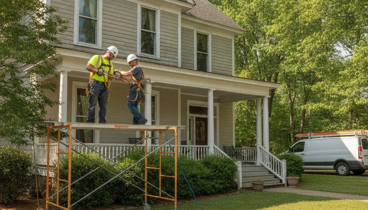 Plumber repairing a leak in Greenville, NC for plumbing repair service