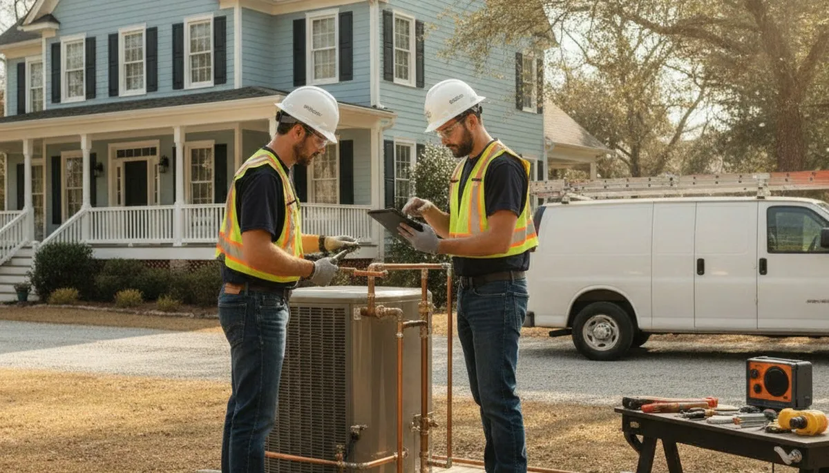 Plumber repairing a pipe in Greenville, NC for plumbing service at plumbersgreenvillenc-new.com