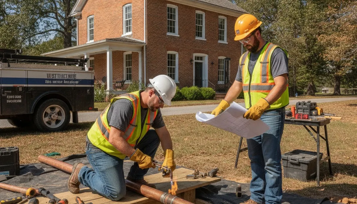 Plumbing repair service in Greenville, NC for residential and commercial leaks and pipe issues