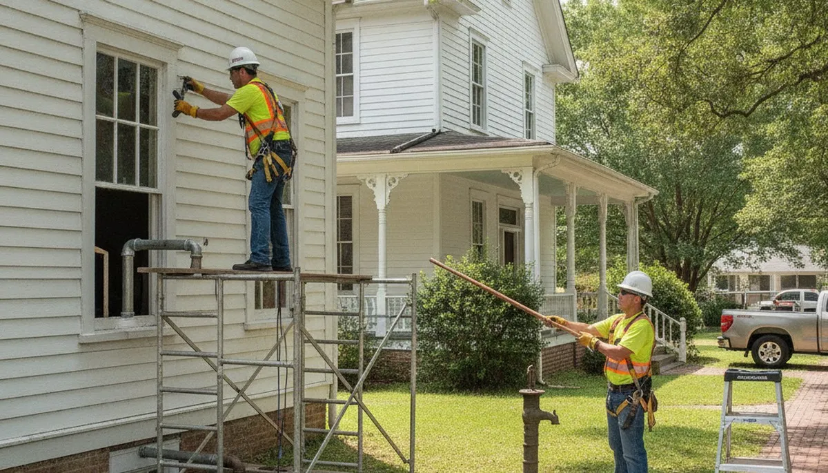 Plumber repairing pipes in Greenville, NC for plumbing repair service