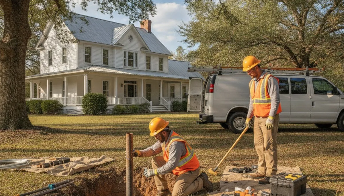 Plumber repairing a leak in Greenville, NC for local plumbing repair service