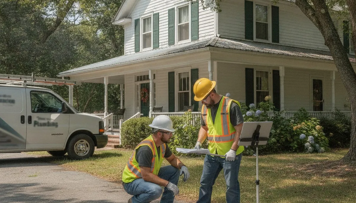 Greenville, NC plumber repairing a pipe for plumbing repair service