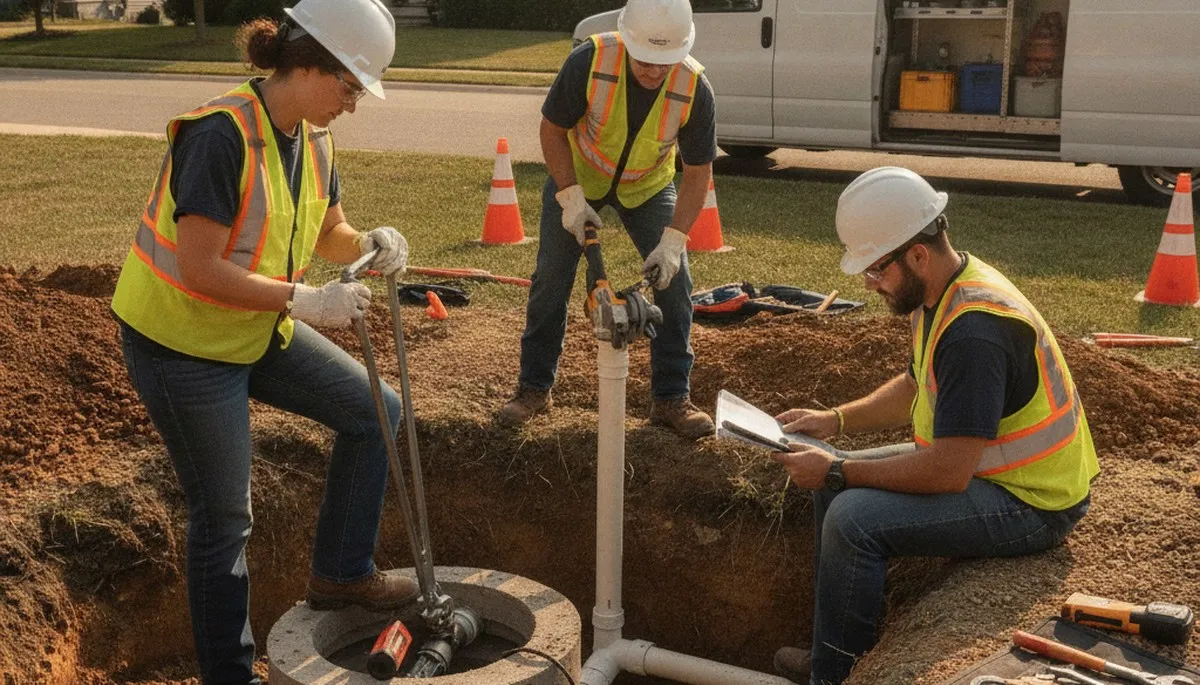 Septic repair crew serving Greenville, NC homes with same-day plumbing service