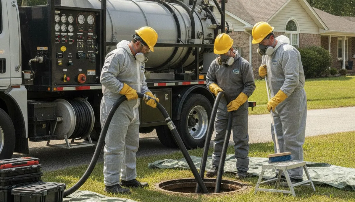 Septic tank cleaning service in Greenville, NC by On Call Plumbers