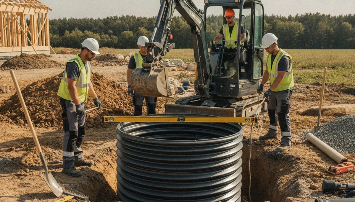 Septic tank installation in Greenville, NC by On Call Plumbers for residential plumbing service