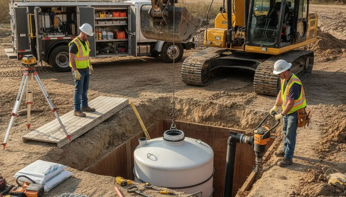 Septic tank installation for Greenville, NC homes by On Call Plumbers