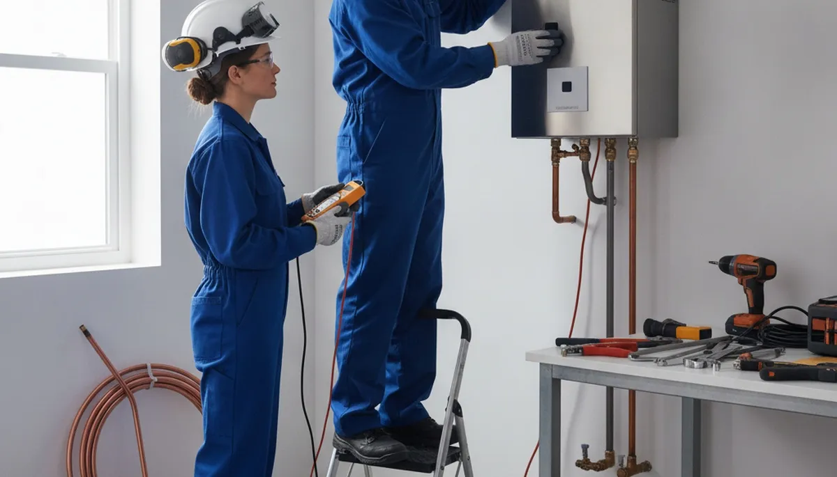Tankless water heater installation service in Greenville, NC for efficient on-demand hot water