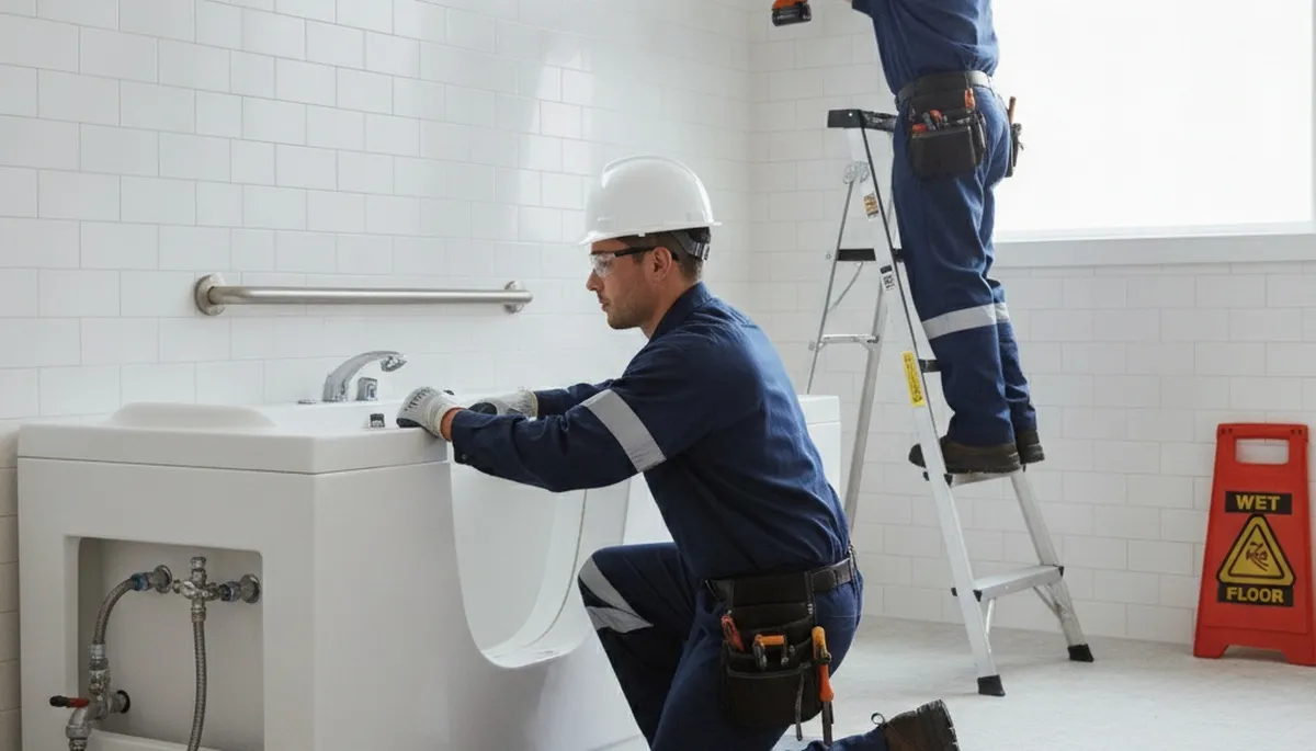 Walk-in tub installation for Greenville, NC homeowners by On Call Plumbers
